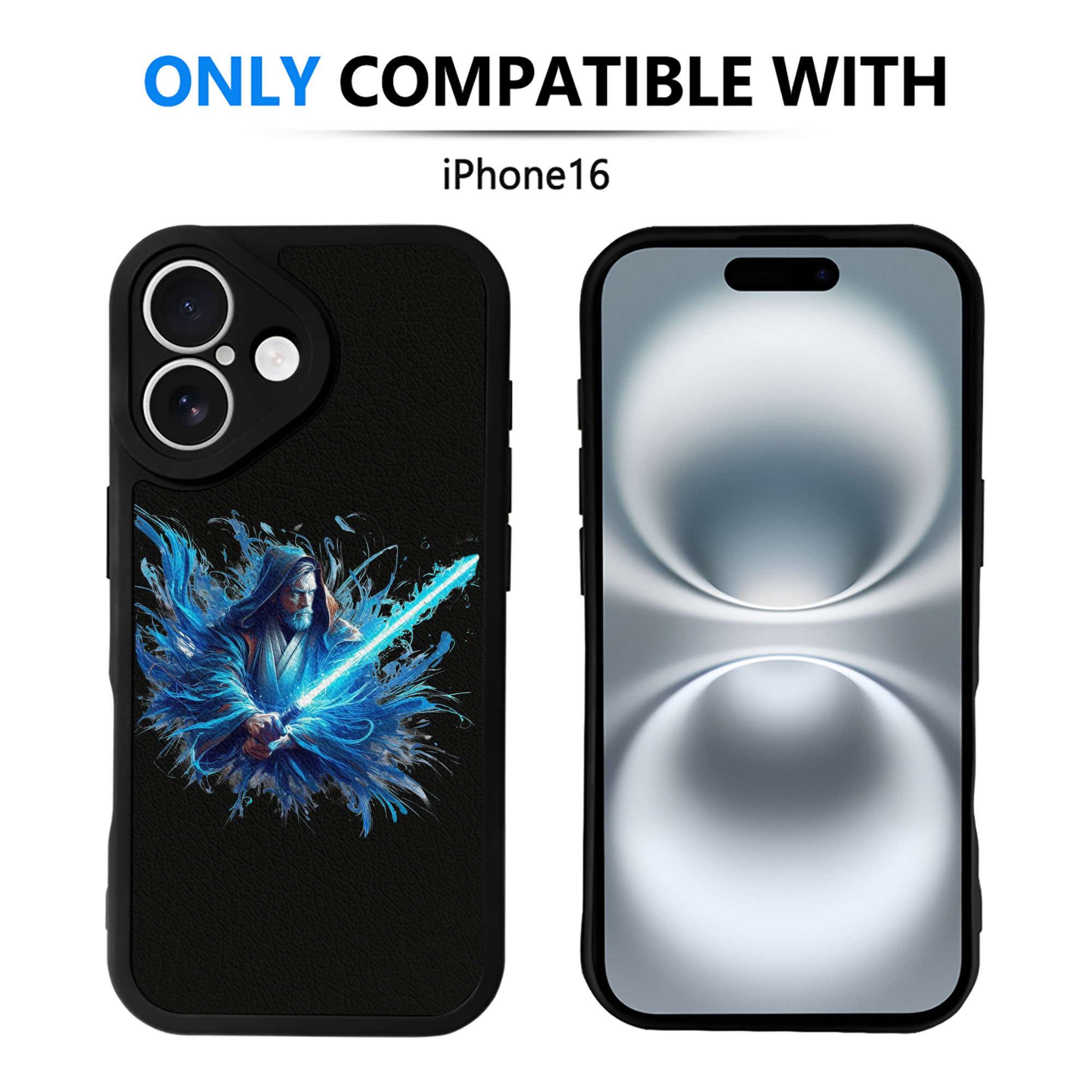 （画像用） スター・ウォーズ Star Wars 【iPhone 16シリーズ対応】シリコンスマホケース（レザー調） 材質：シリコン
